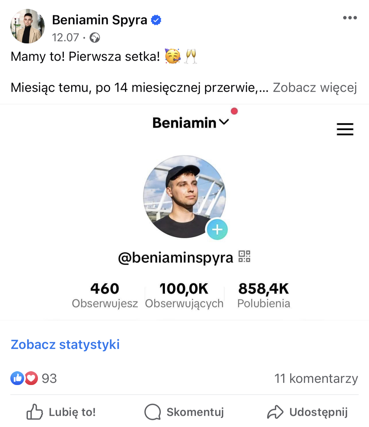 Beniamin Spyra Facebook