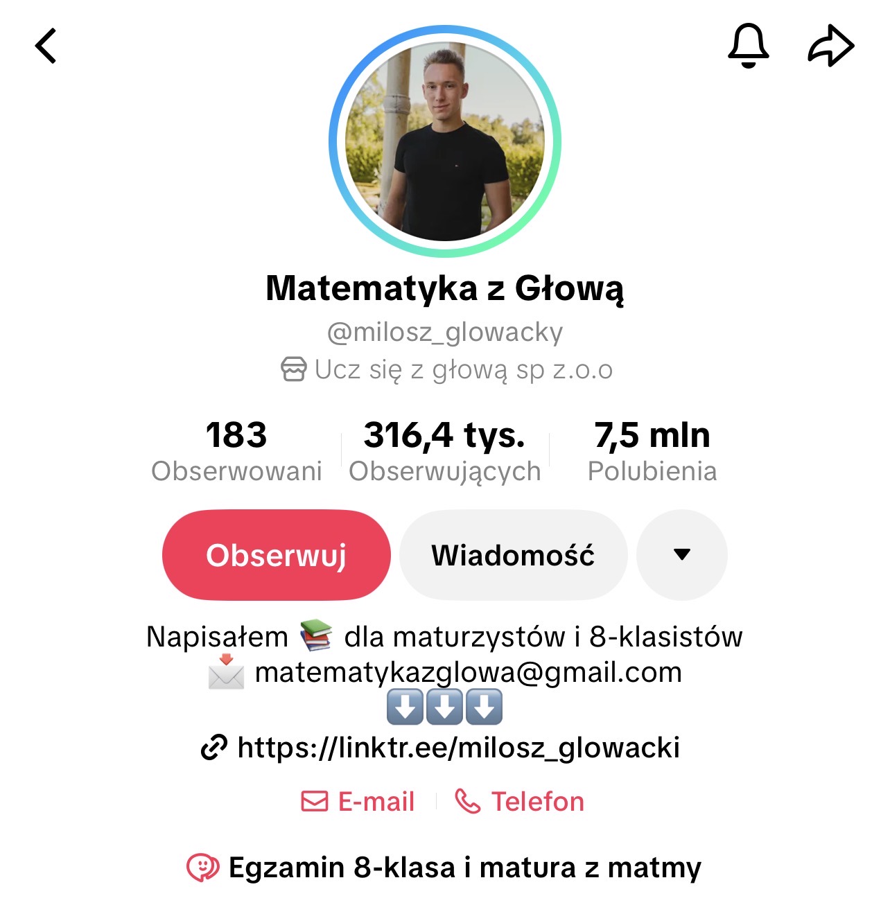 Matematyka Z Głową | Reklamy na TikToku | Contenty.pl | Beniamin Spyra Matematyka Z Głową | Reklamy na TikToku | Contenty.pl | Beniamin Spyra