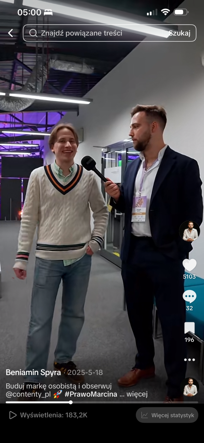 Beniamin Spyra w wywiadzie z twórcą Prawo Marcina